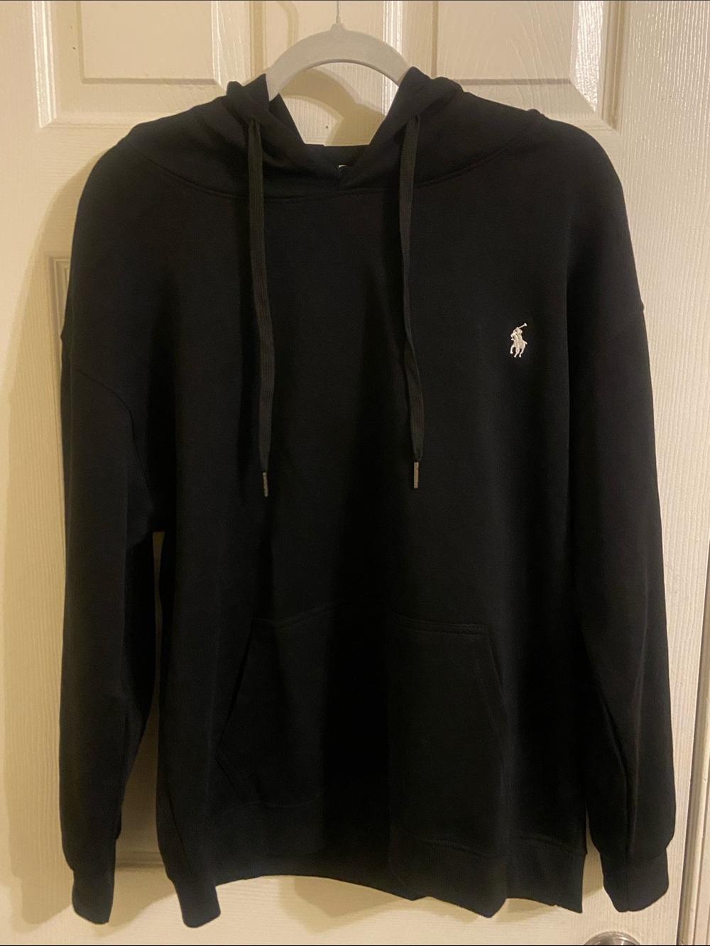 Polo by Ralph Lauren Black Pullover Hoodie with White Pony
